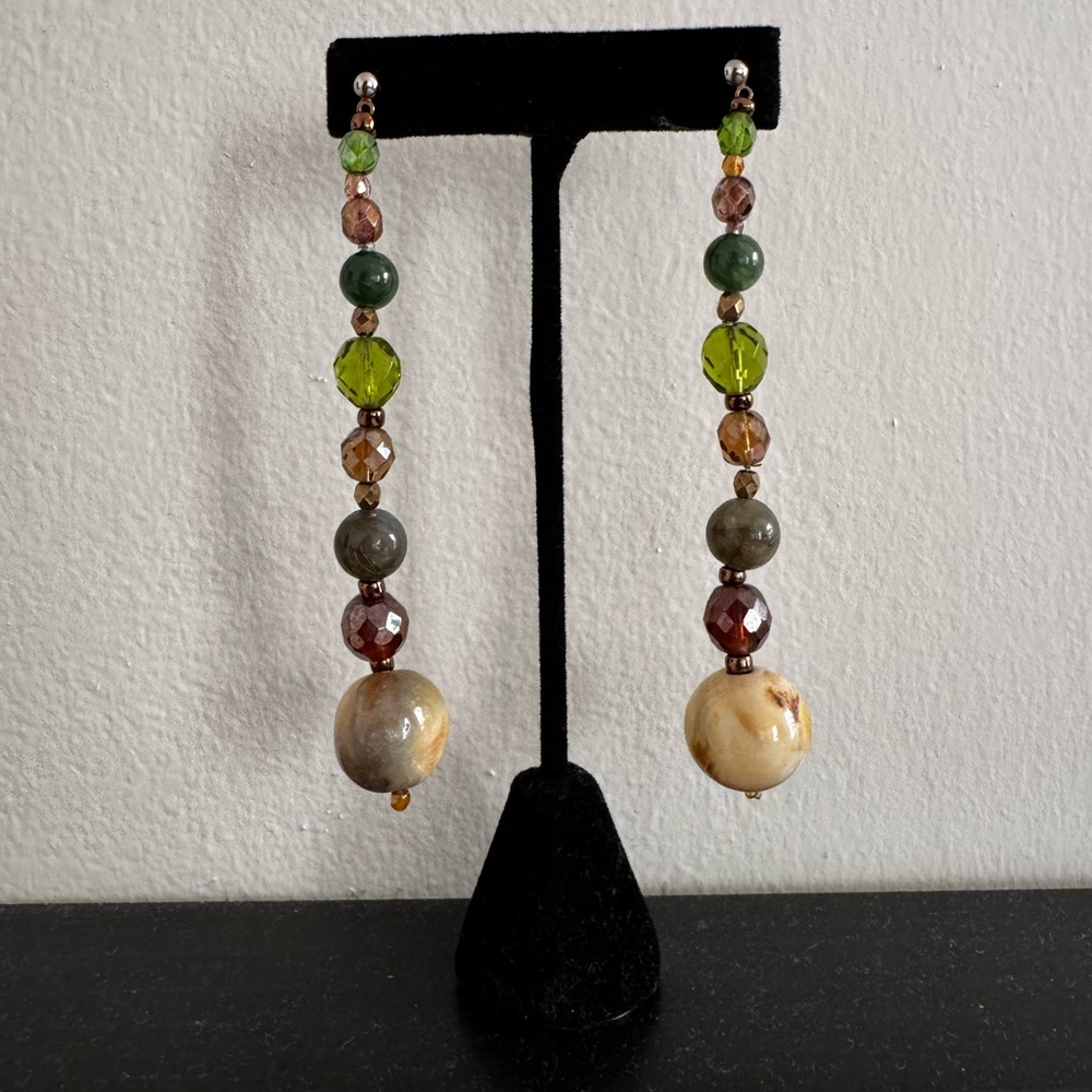 Elegant Multicolor Beaded Earrings
